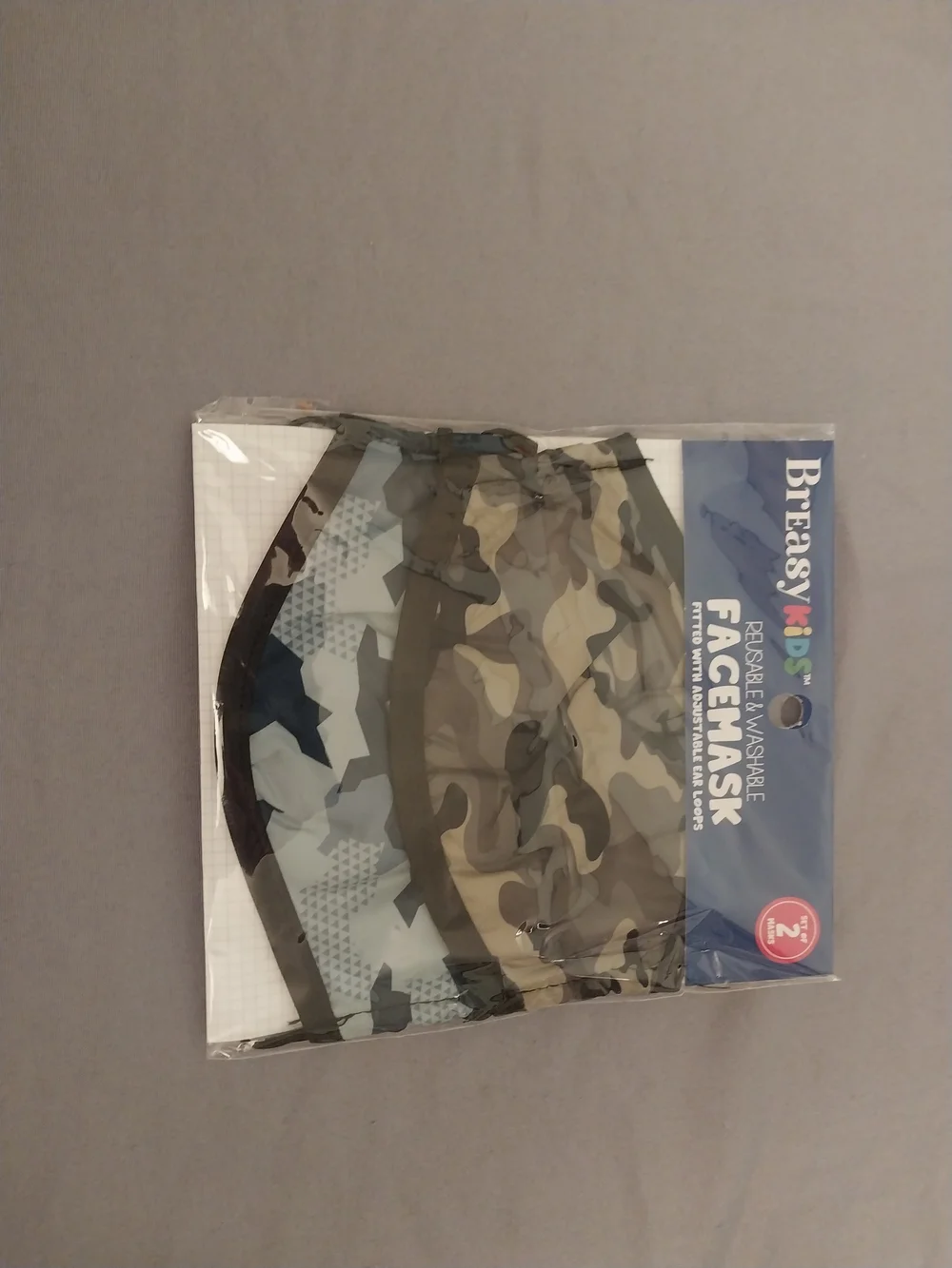 Breasy Kids Reusable & Washable Face Mask. 5x2 Packs. #0128